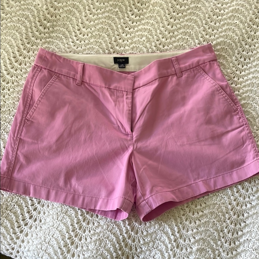 J. Crew Pink Shorts Tailored Cotton Blend
